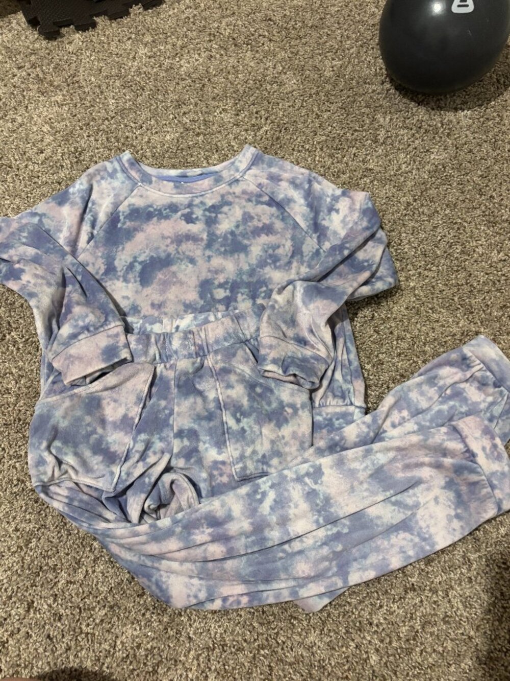 Cat and Jack matching set girls size medium (8) sweatshirt jogger pants purple